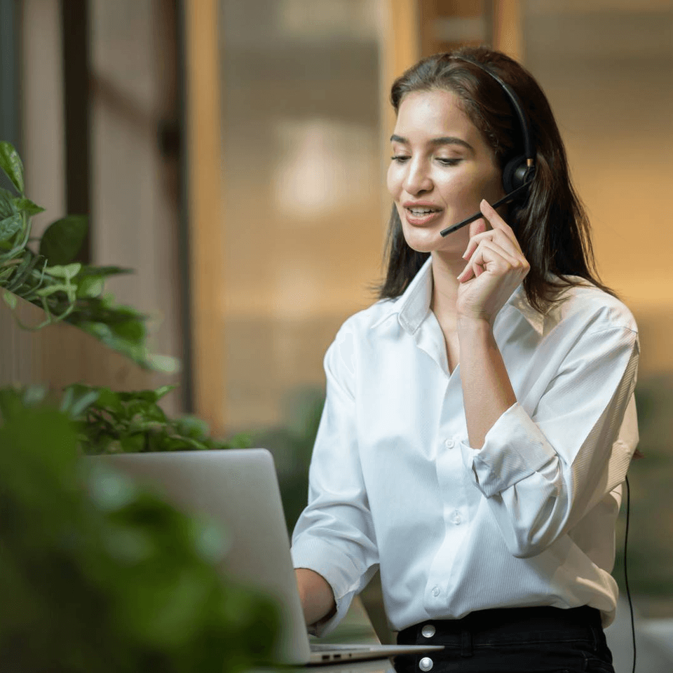 girl working