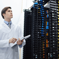 person in a server