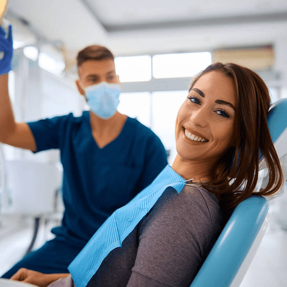 woman at the dentist