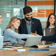 colleagues working together
