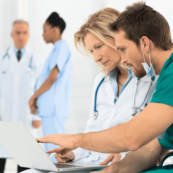 doctors talking