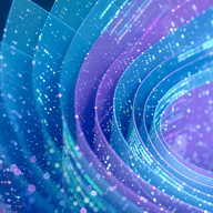 Abstract layered digital curves.