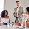 A group of people having a brainstorming session