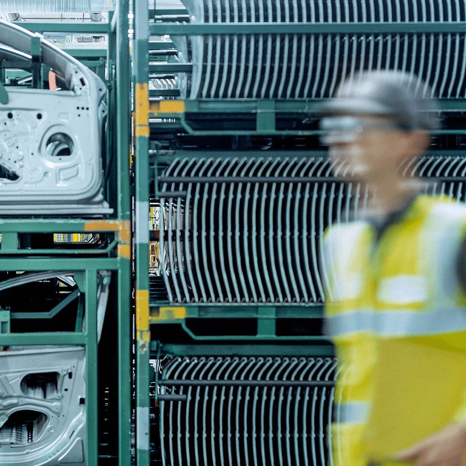 A worker in a factory