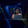A woman on her laptop