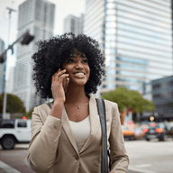 girl talking on the phone