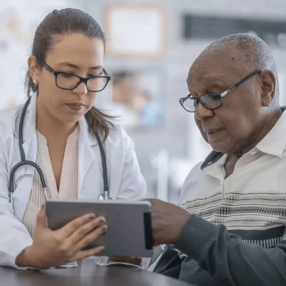 Doctor with her patient