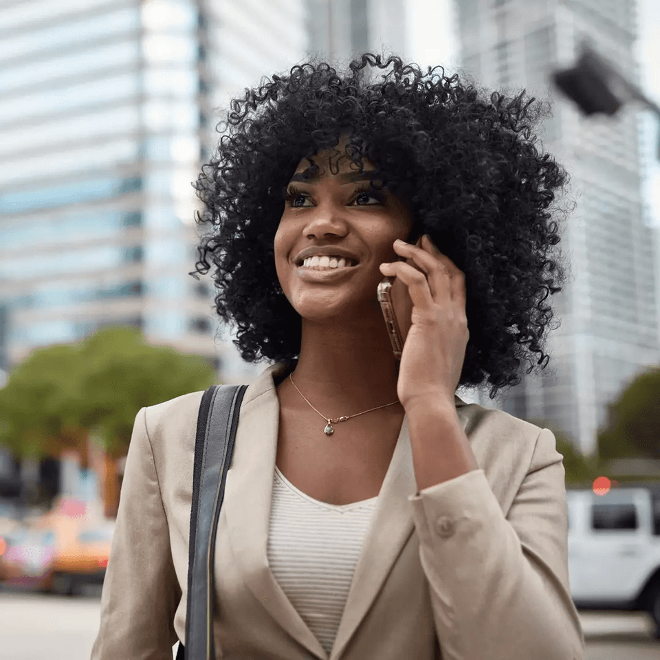 girl talking on the phone