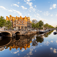 A city river landscape