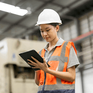 girl working
