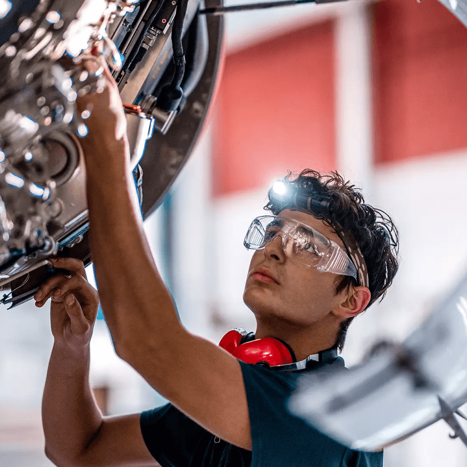 A man working