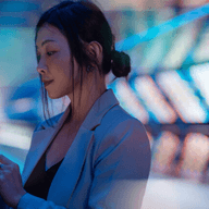 woman on mobile