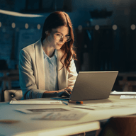 girl working