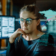 girl working