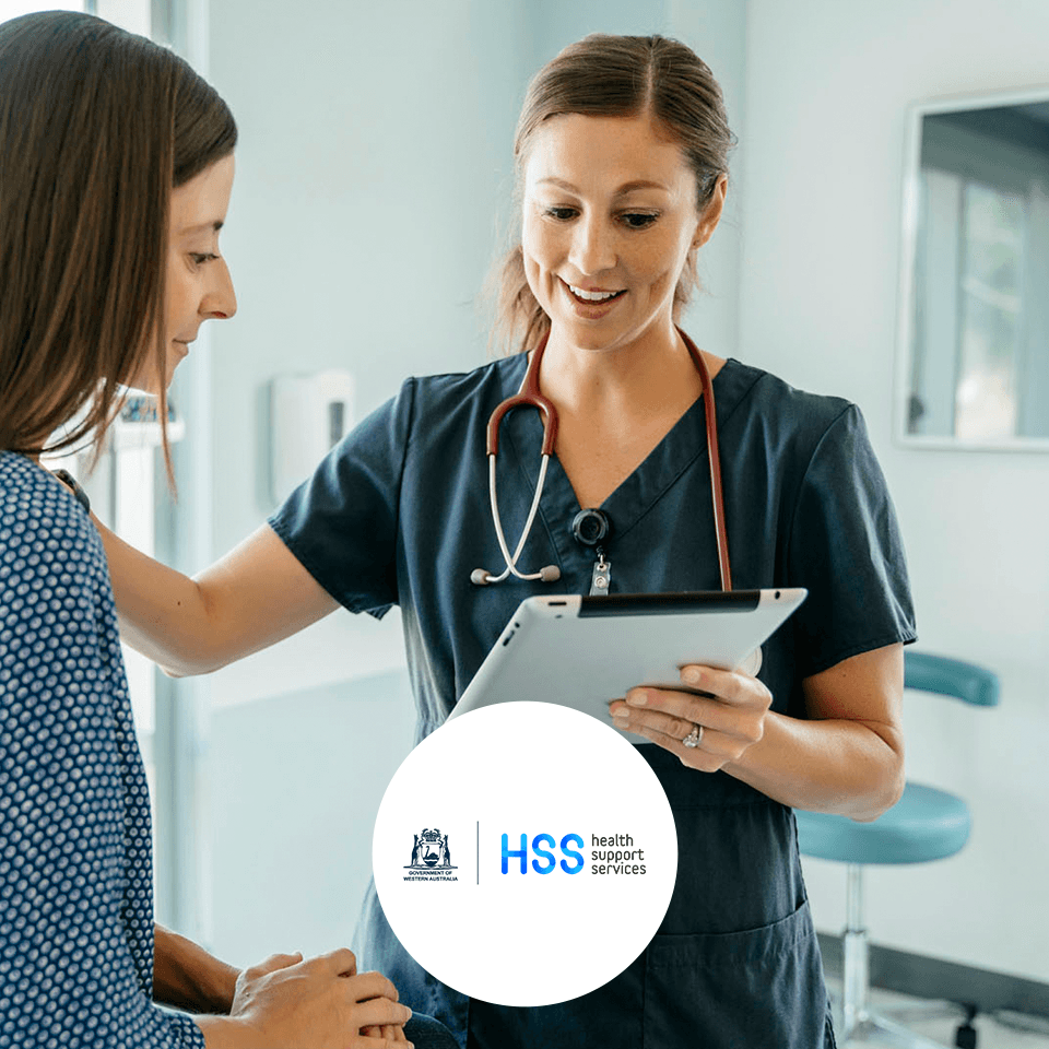 a nurse and a patient talking