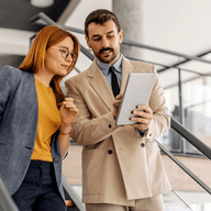 business people talking