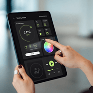 controlling smart electronic with a tablet