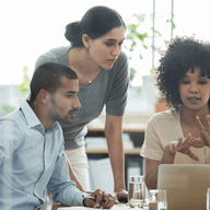 group of colleagues working together